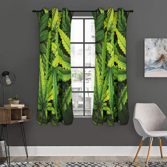 Cannabis Print Curtain