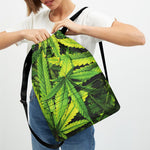 Cannabis Print Drawstring Backpack
