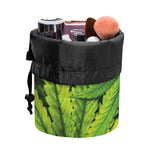 Cannabis Print Drawstring Makeup Bag