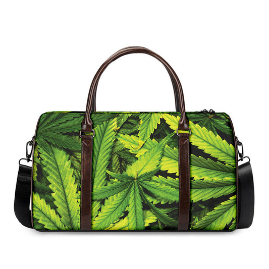 Cannabis Print Duffle Bag
