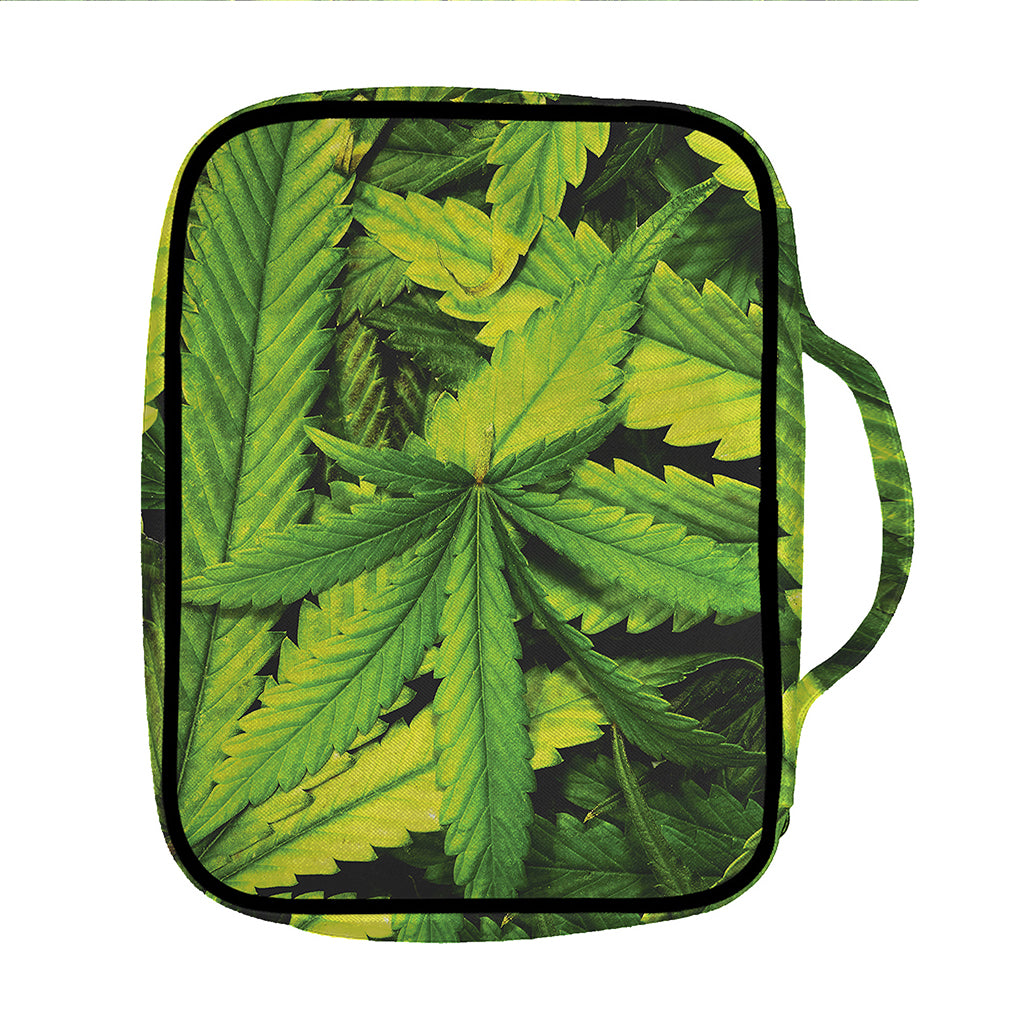 Cannabis Print Front Pocket Bible Bag