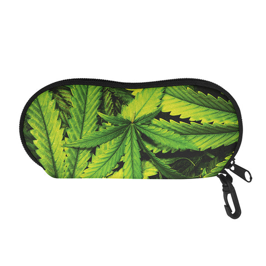 Cannabis Print Glasses Case