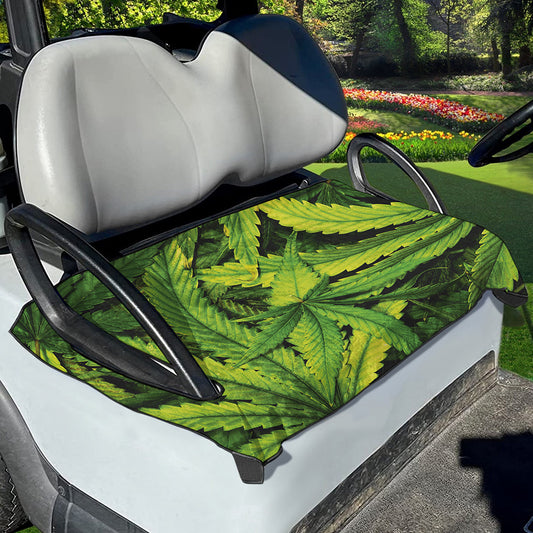 Cannabis Print Golf Cart Seat Cover