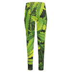 Cannabis Print High-Waisted Pocket Leggings