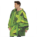 Cannabis Print Hoodie Blanket