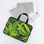 Cannabis Print Laptop Sleeve With Handle