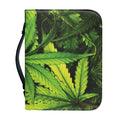 Cannabis Print Leather Bible Cover