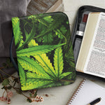 Cannabis Print Leather Bible Cover