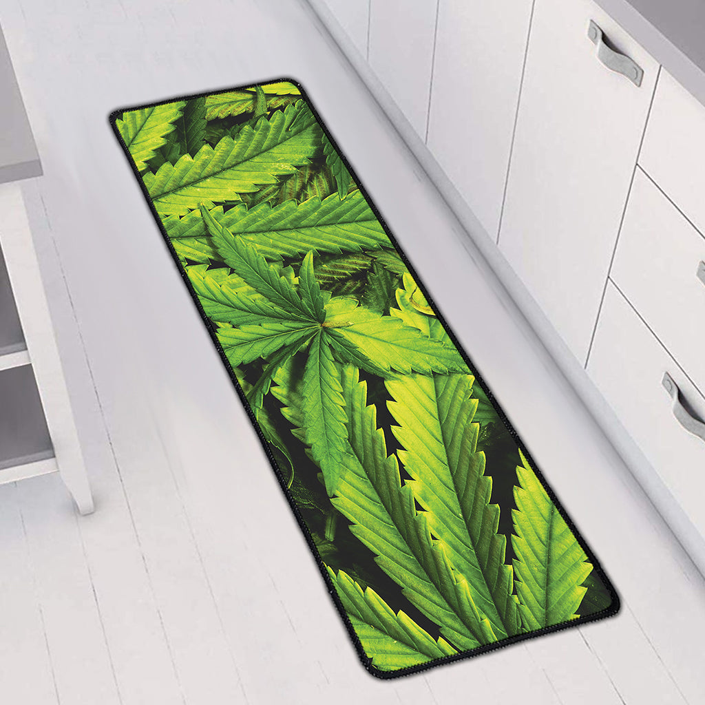 Cannabis Print Long Kitchen Mat