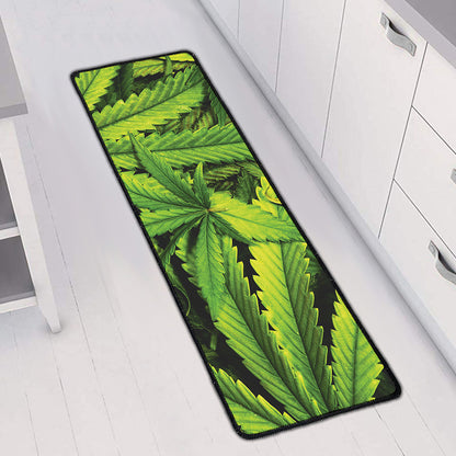 Cannabis Print Long Kitchen Mat