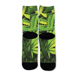 Cannabis Print Long Socks