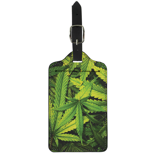 Cannabis Print Luggage Tag