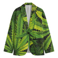 Cannabis Print Men's Blazer
