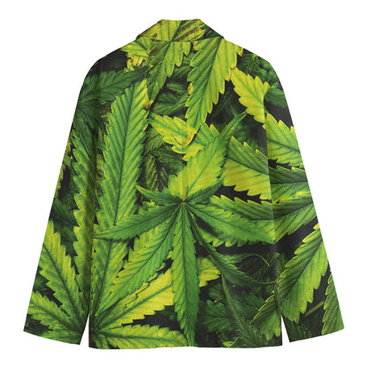 Cannabis Print Men's Blazer