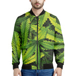 Cannabis Print Men's Bomber Jacket