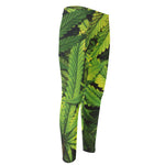 Cannabis Print Men's Compression Pants