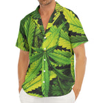 Cannabis Print Men's Deep V-Neck Shirt