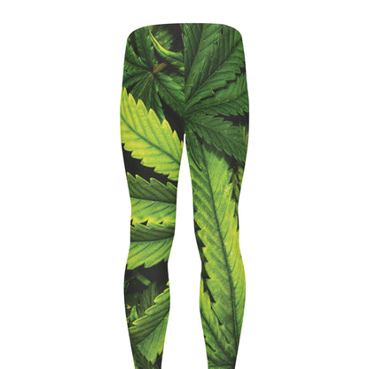 Cannabis Print Men's leggings