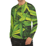 Cannabis Print Men's Long Sleeve Rash Guard