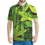 Cannabis Print Men's Polo Shirt