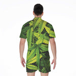 Cannabis Print Men's Rompers