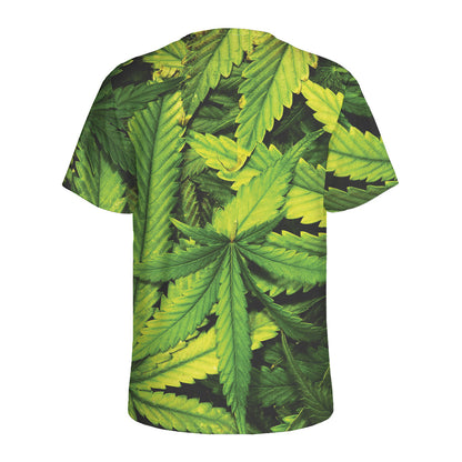 Cannabis Print Men's Sports T-Shirt