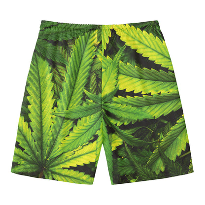 Cannabis Print Men's Swim Trunks