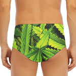 Cannabis Print Men's Triangle Swim Briefs