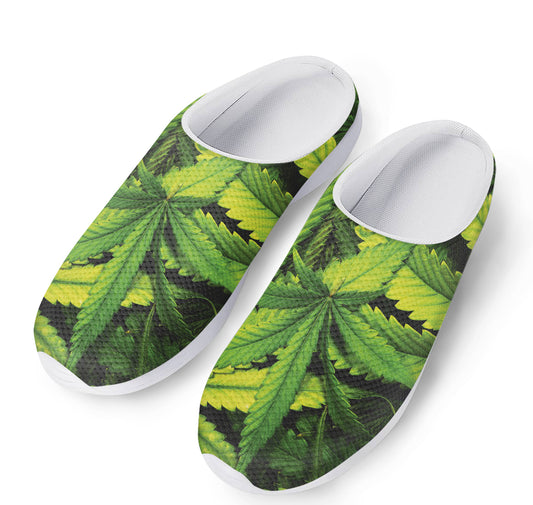 Cannabis Print Mesh Casual Shoes
