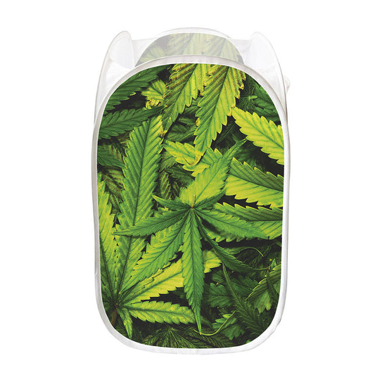 Cannabis Print Mesh Laundry Hamper