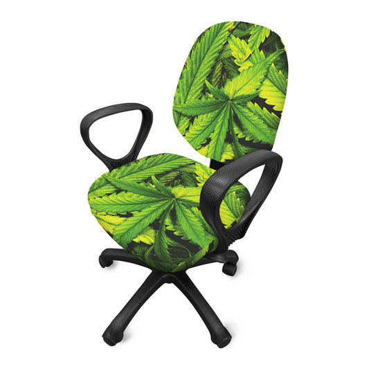 Cannabis Print Office Chair Cover