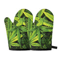 Cannabis Print Oven Mitts