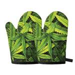 Cannabis Print Oven Mitts