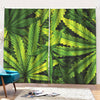 Cannabis Print Pencil Pleat Curtains