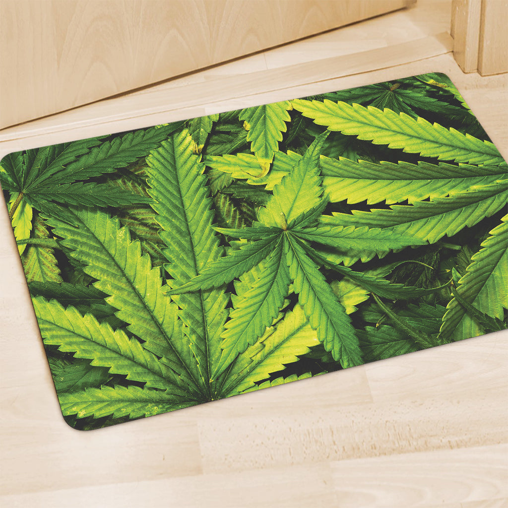 Cannabis Print Polyester Doormat