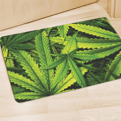 Cannabis Print Polyester Doormat
