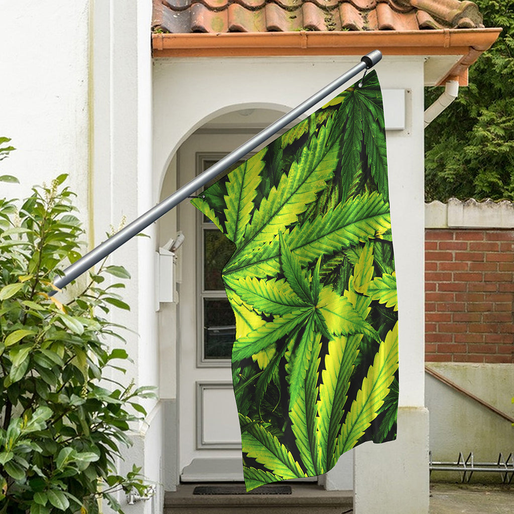 Cannabis Print Polyester Flag