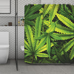 Cannabis Print Polyester Shower Curtain