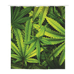Cannabis Print Polyester Shower Curtain