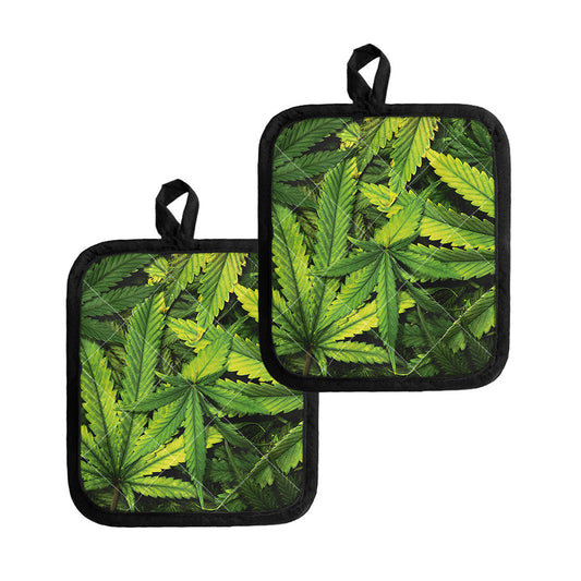 Cannabis Print Pot Holders