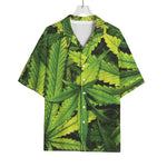 Cannabis Print Rayon Hawaiian Shirt