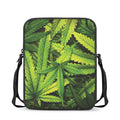 Cannabis Print Rectangular Crossbody Bag
