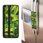 Cannabis Print Refrigerator Handle Covers