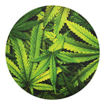 Cannabis Print Round Blanket