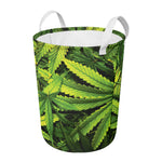 Cannabis Print Round Laundry Basket