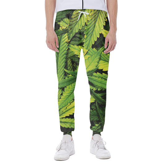 Cannabis Print Scuba Joggers