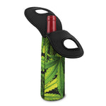 Cannabis Print Single Neoprene Wine Tote