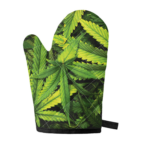 Cannabis Print Single Oven Mitt