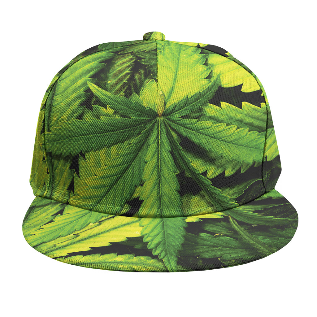 Cannabis Print Snapback Cap