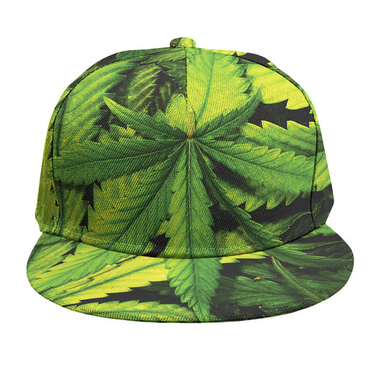 Cannabis Print Snapback Cap